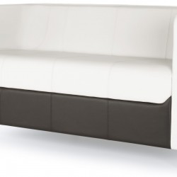 Двуместен диван Granite, бял - Мека мебел