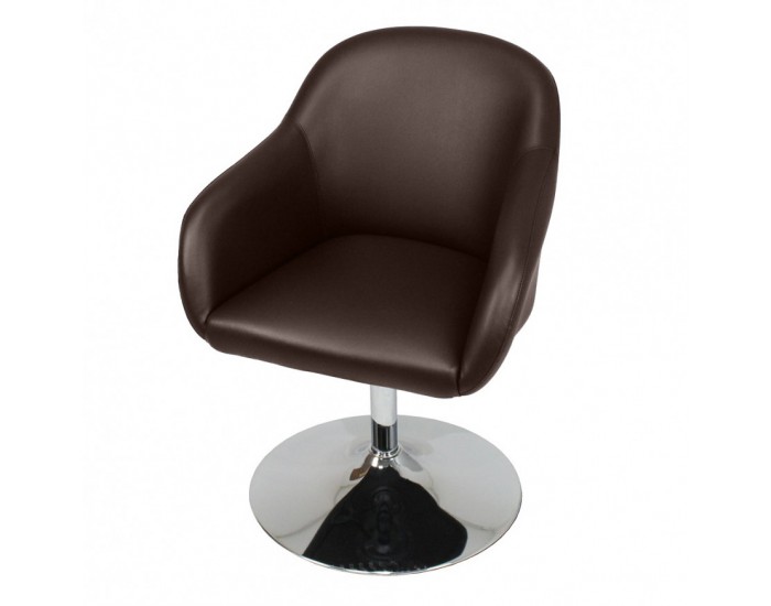 Стол Wait 1S chrome, кафяв