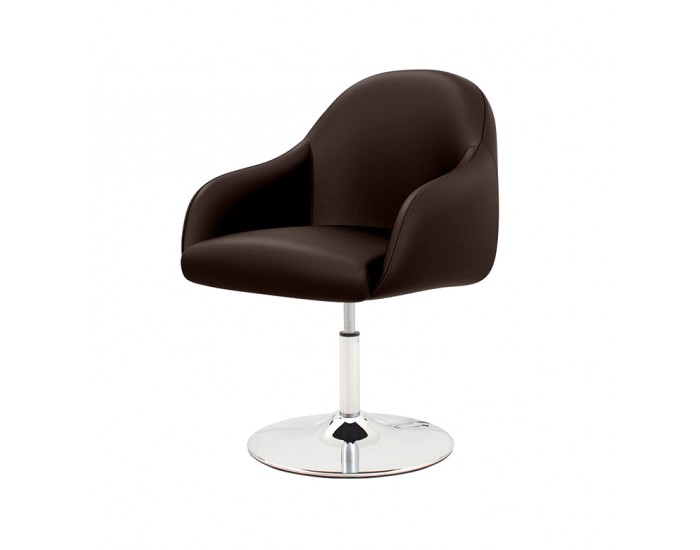 Стол Wait 1S chrome, кафяв