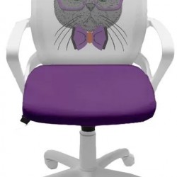 Детски стол Fly White Purple Cat - Офис столове