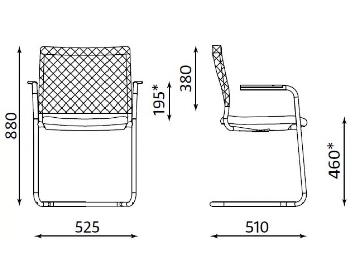 Посетителски стол Intrata V 32 CF CR Arm