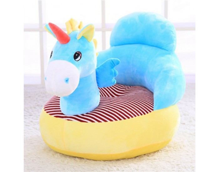 Детски плюшен фотьойл Smart Blue Unicorn