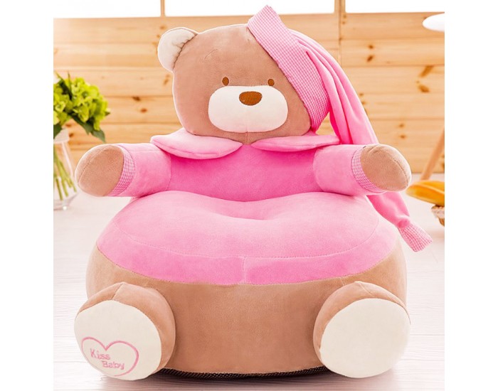 Детски плюшен фотьойл Smart Pink Bear