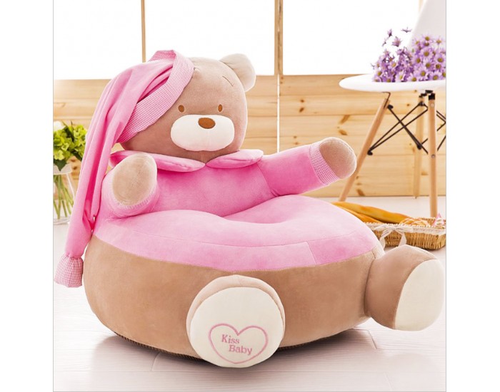 Детски плюшен фотьойл Smart Pink Bear