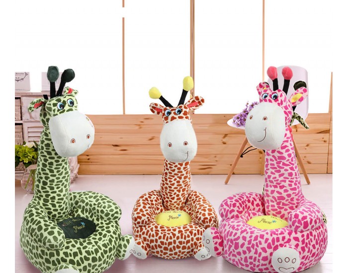 Детски плюшен фотьойл Smart Brown Giraffe Детски плюшен фотьойл Smart Brown Giraffe