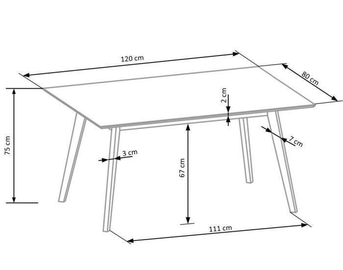 Трапезен комплект BM-Cordoba 1 - маса + 4 стола