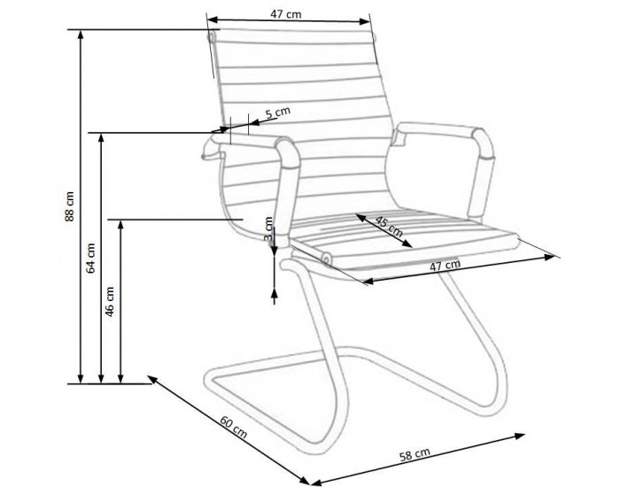 Офис стол BM-Prestige skid 1
