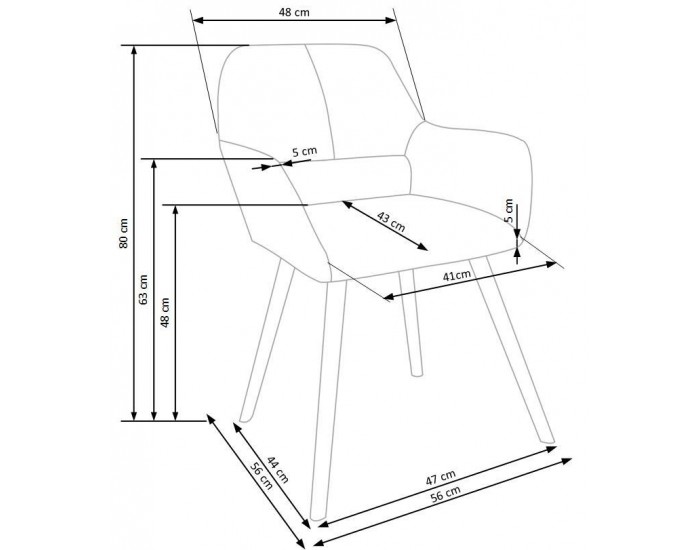 Трапезен стол BM-KH283 1