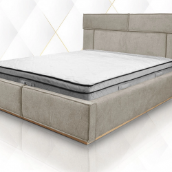 Тапицирана спалня модел Джорджия 160/200, Бежова - Тапицирани легла