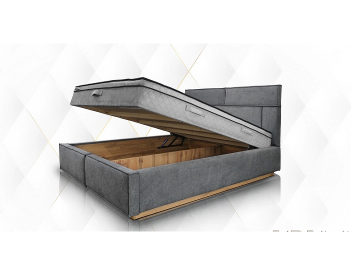 Тапицирана спалня модел Джорджия 160/200, Сива