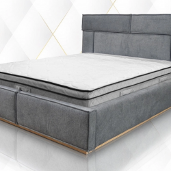 Тапицирана спалня модел Джорджия 160/200, Сива - Тапицирани легла