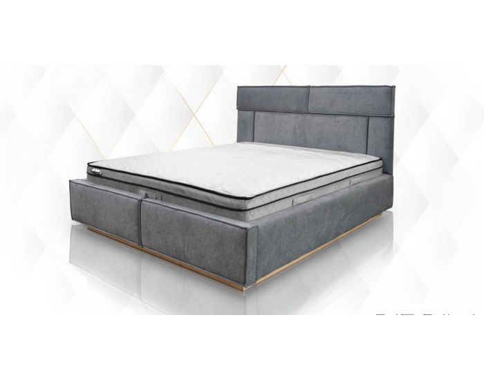 Тапицирана спалня модел Джорджия 160/200, Сива