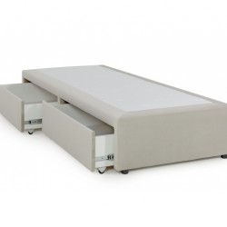 Тапицирано легло Основа с чекмеджета, луксозна дамаска - Тапицирани легла