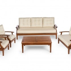 Сет BM-Effes, цвят Орех, мебели от Буков масив - Комплекти за външни условия