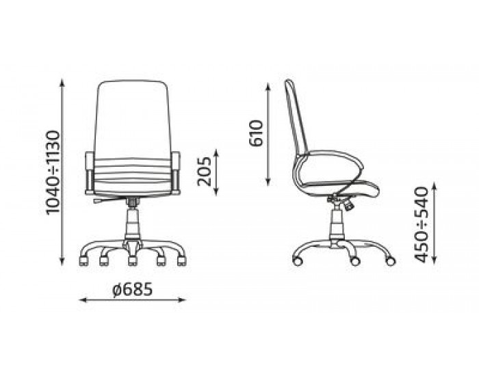 Мениджърски офис стол Mirage Steel