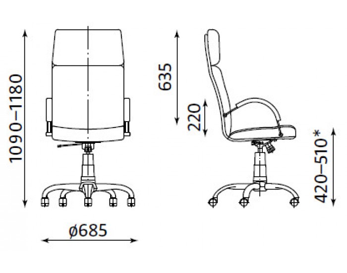 Мениджърски офис стол Nadir Steel SP