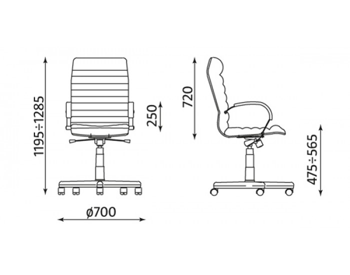 Мениджърски офис стол Orion Steel