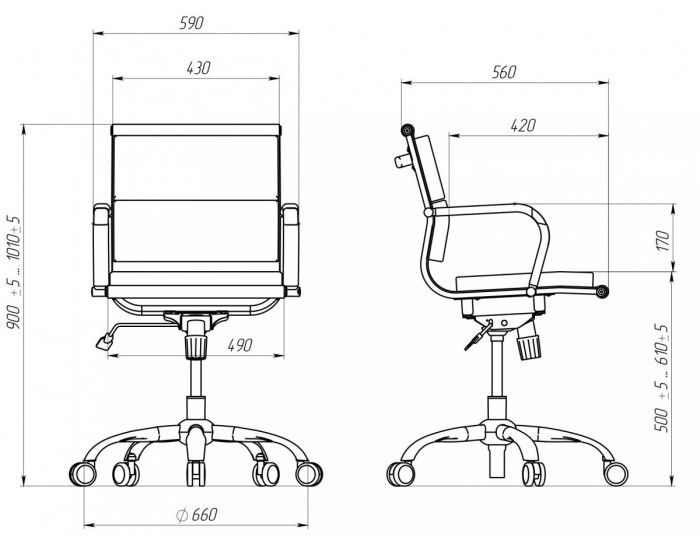 Мениджърски офис стол Slim FX LB