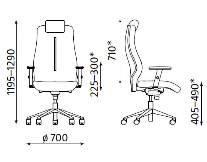 Мениджърски офис стол Sonata Lux ES
