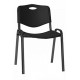 Посетителски офис стол Iso Plastic Black Посетителски офис стол Iso Plastic Black