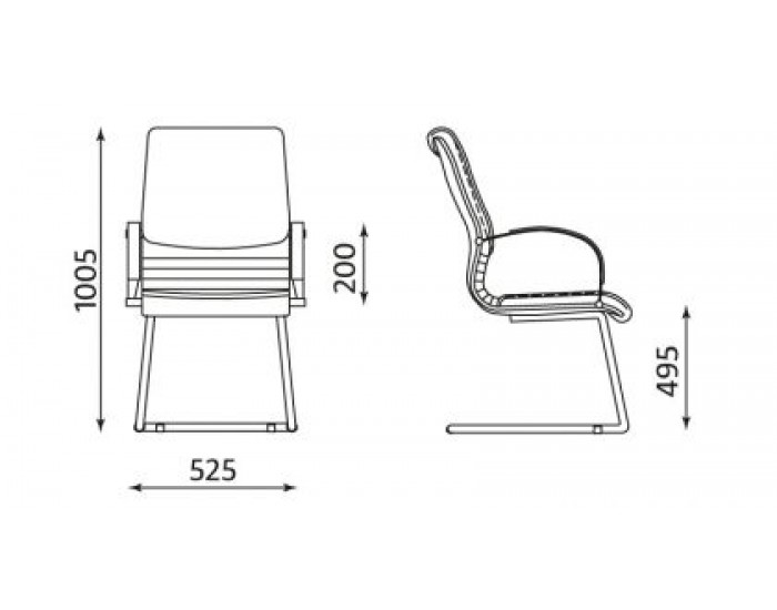 Посетителски офис стол Artus LB CF