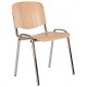 Посетителски офис стол Iso wood chrome