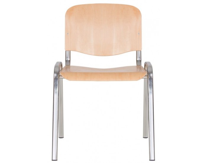 Посетителски офис стол Iso wood chrome