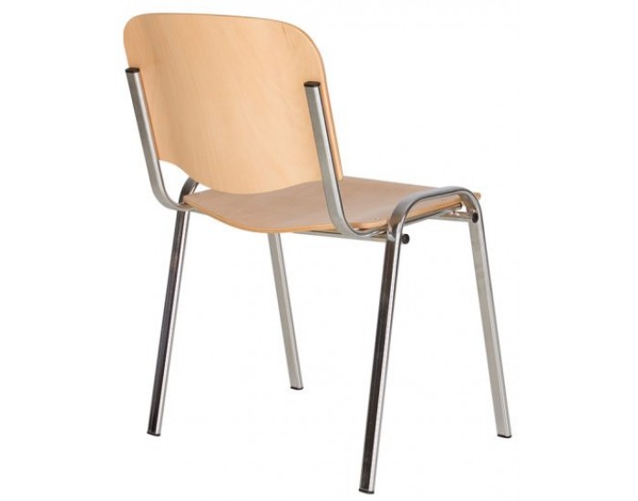 Посетителски офис стол Iso wood chrome