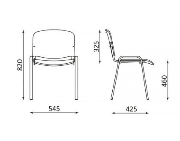 Посетителски офис стол Iso wood chrome