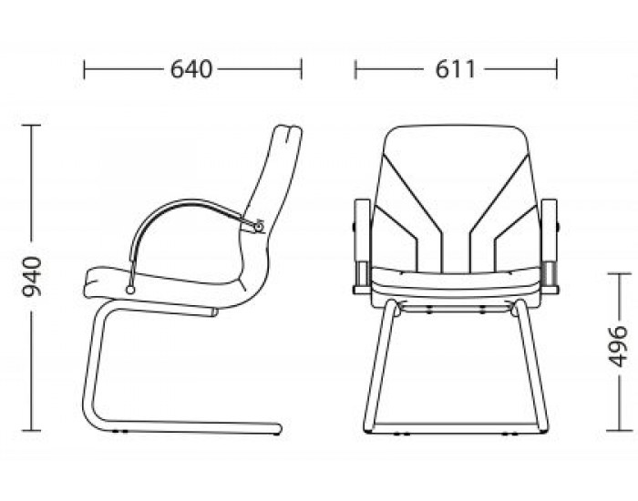 Посетителски офис стол Manager steel CF/LB SP