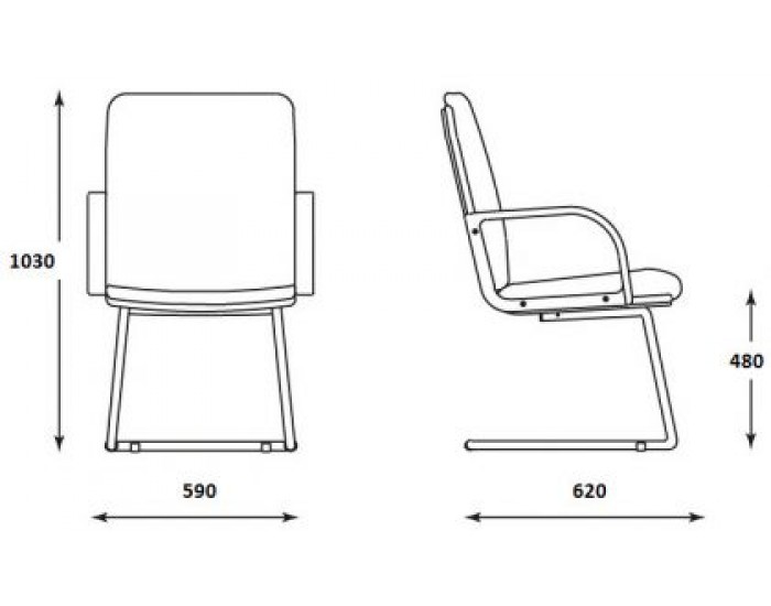 Посетителски офис стол Minister LB CF
