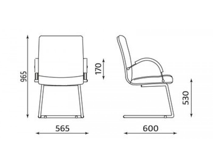 Посетителски офис стол Nadir Steel CF/LB V
