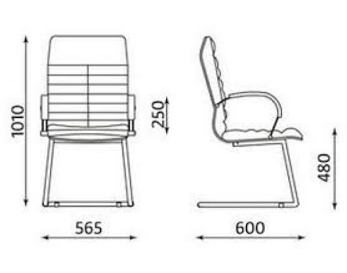 Посетителски офис стол Orion Steel CF/LB