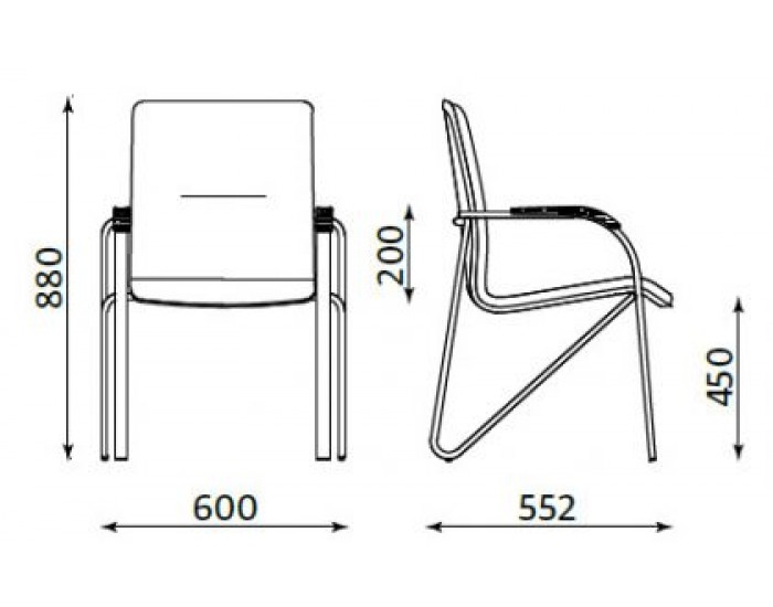 Посетителски офис стол Samba