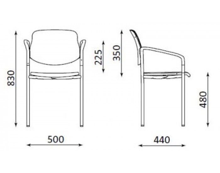 Посетителски офис стол Styl Arm