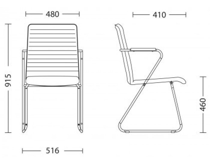 Посетителски офис стол Task CF Arm