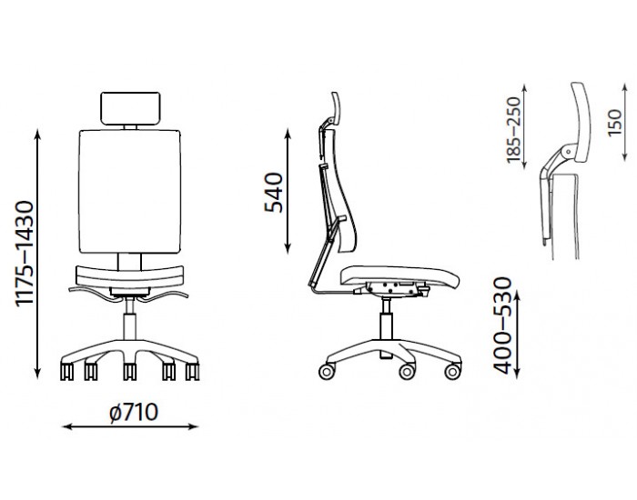 Работен офис стол 4Me white HRUA