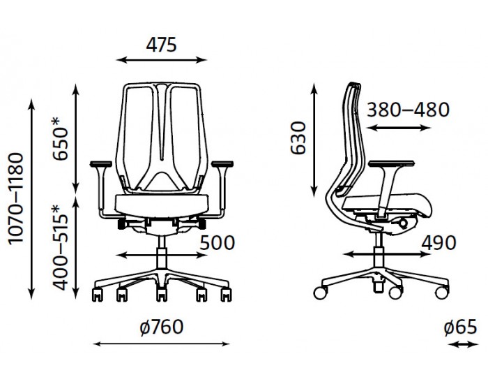 Работен офис стол Denuo Mesh White