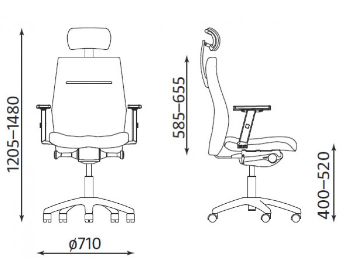 Работен офис стол So - One LB ST44POL HRUA