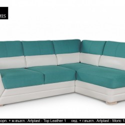 Ъглов диван Aramis BM, с ракла, разтегателен - Мека мебел