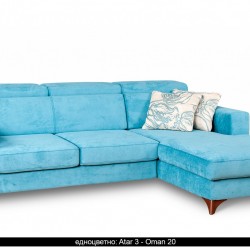 Ъглов диван Verona BM, с ракла, разтегателен - Ъглови дивани