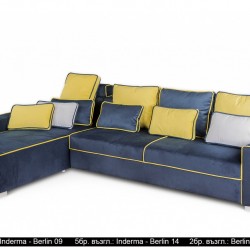 Ъглов диван Grand BM, с ракла, разтегателен - Мека мебел