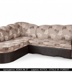 Ъглов диван Iris BM, с ракла, разтегателен - Ъглови дивани