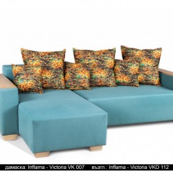 Ъглов диван Leonardo M1 BM, 5 модула, с ракла, разтегателен - Мека мебел