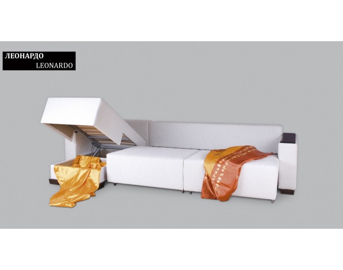 Ъглов диван Leonardo M3 BM, с ракла, разтегателен