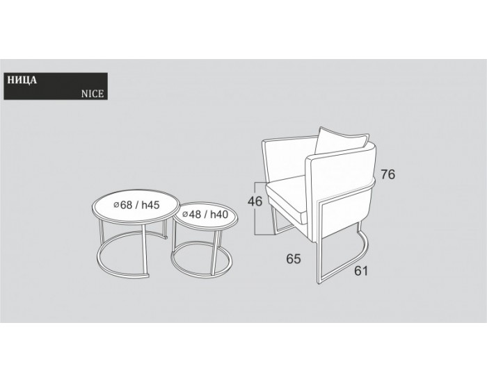 Комплект Фотьойли Nice 2+1 BM