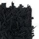Sonata Рошав килим от естествена кожа, 80x160 см, черен