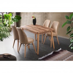 Трапезен стол Gul с дървени крака 2153 - Трапезни столове