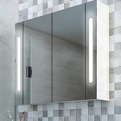 Горен шкаф за баня Gala 2, LED осветление - Шкафове за баня