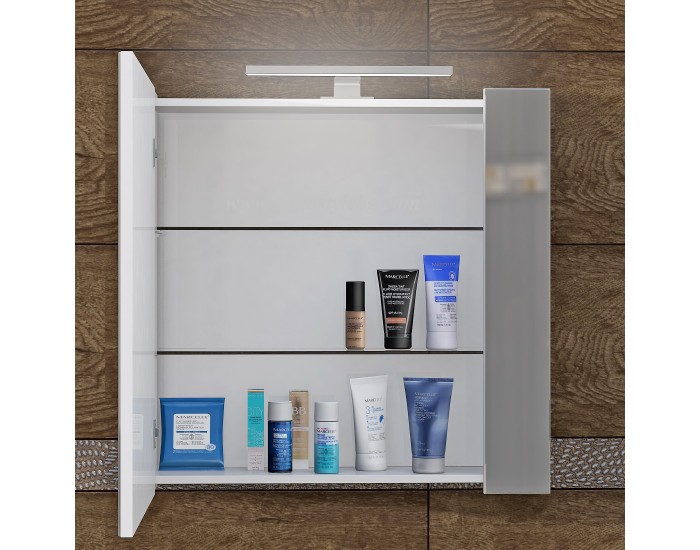 Горен шкаф за баня Tonik, LED осветление